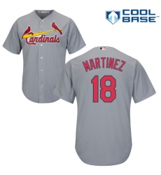 Men's Majestic St. Louis Cardinals #18 Carlos Martinez Replica Grey Road Cool Base MLB Jersey