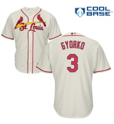 Youth Majestic St. Louis Cardinals #3 Jedd Gyorko Authentic Cream Alternate Cool Base MLB Jersey