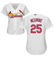Women's Majestic St. Louis Cardinals #25 Mark McGwire Authentic White Home Cool Base MLB Jersey