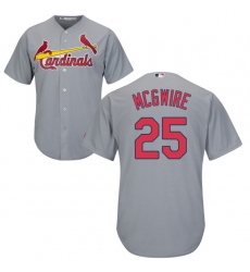 Youth Majestic St. Louis Cardinals #25 Mark McGwire Authentic Grey Road Cool Base MLB Jersey