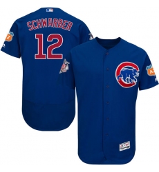 Men's Majestic Chicago Cubs #12 Kyle Schwarber Royal Blue Alternate Flex Base Authentic Collection MLB Jersey