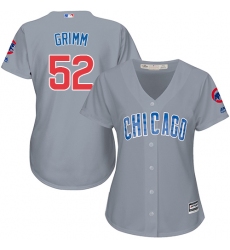 Women's Majestic Chicago Cubs #52 Justin Grimm Authentic Grey Road MLB Jersey