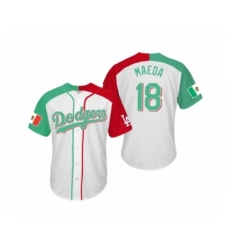 Men's Kenta Maeda #18 Los Angeles Dodgers Two-Tone Mexican Heritage Night Cool Base Jersey