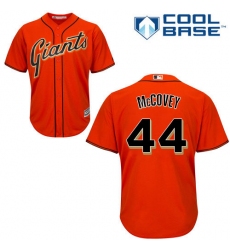 Men's Majestic San Francisco Giants #44 Willie McCovey Replica Orange Alternate Cool Base MLB Jersey