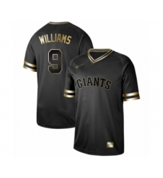 Men's San Francisco Giants #9 Matt Williams Authentic Black Gold Fashion Baseball Jersey