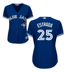 Women's Majestic Toronto Blue Jays #25 Marco Estrada Authentic Blue Alternate MLB Jersey