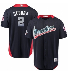 Youth Majestic Seattle Mariners #2 Jean Segura Game Navy Blue American League 2018 MLB All-Star MLB Jersey