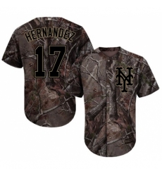 Youth Majestic New York Mets #17 Keith Hernandez Authentic Camo Realtree Collection Flex Base MLB Jersey