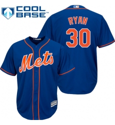 Men's Majestic New York Mets #30 Nolan Ryan Replica Royal Blue Alternate Home Cool Base MLB Jersey