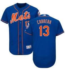 Men's Majestic New York Mets #13 Asdrubal Cabrera Royal Blue Alternate Flex Base Authentic Collection MLB Jersey