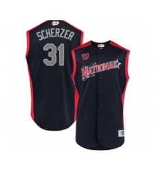 Youth Washington Nationals #31 Max Scherzer Authentic Navy Blue National League 2019 Baseball All-Star Jersey