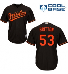 Youth Majestic Baltimore Orioles #53 Zach Britton Authentic Black Alternate Cool Base MLB Jersey