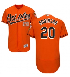 Men's Majestic Baltimore Orioles #20 Frank Robinson Orange Alternate Flex Base Authentic Collection MLB Jersey