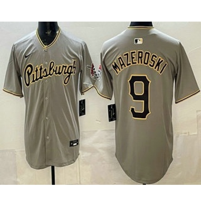 Men's Pittsburgh Pirates #9 Bill Mazeroski Grey Limited Jersey
