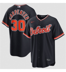 Men's Detroit Tigers #30 Kerry Carpenter Navy Alternate Stitched Baseball Jersey