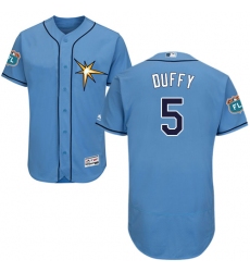 Men's Majestic Tampa Bay Rays #5 Matt Duffy Light Blue Flexbase Authentic Collection MLB Jersey