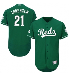 Men's Majestic Cincinnati Reds #21 Michael Lorenzen Green Celtic Flexbase Authentic Collection MLB Jersey
