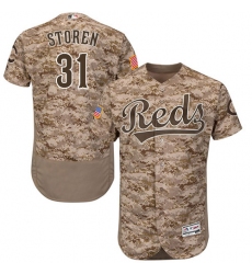 Men's Majestic Cincinnati Reds #31 Drew Storen Camo Flexbase Authentic Collection MLB Jersey