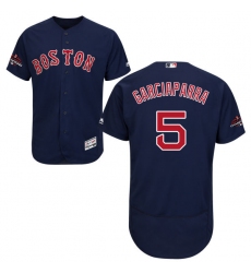 Men's Majestic Boston Red Sox #5 Nomar Garciaparra Navy Blue Alternate Flex Base Authentic Collection 2018 World Series Champions MLB Jersey