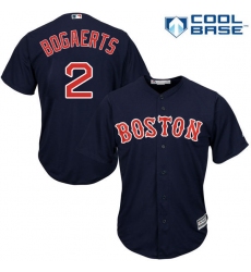 Men's Majestic Boston Red Sox #2 Xander Bogaerts Replica Navy Blue Alternate Road Cool Base MLB Jersey