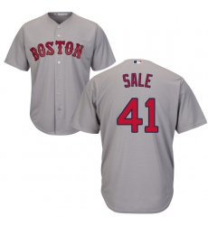 Youth Majestic Boston Red Sox #41 Chris Sale Authentic Grey Road Cool Base MLB Jersey