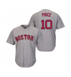 Men's Boston Red Sox #10 David Price Replica Grey Road Cool Base Baseball Jersey