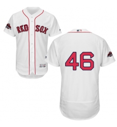 Men's Majestic Boston Red Sox #46 Craig Kimbrel White Home Flex Base Authentic Collection 2018 World Series Champions MLB Jersey