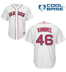 Youth Majestic Boston Red Sox #46 Craig Kimbrel Authentic White Home Cool Base MLB Jersey