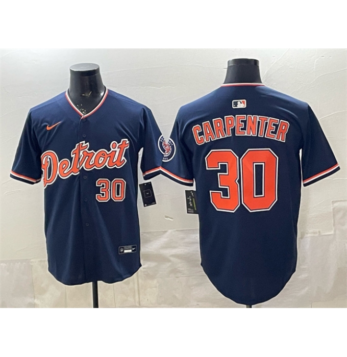 Men's Detroit Tigers #30 Kerry Carpenter Navy 2026 Alternate Vapor Premier Limited Stitched Baseball Jersey