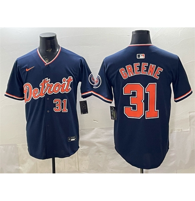 Men's Detroit Tigers #31 Riley Greene Navy 2026 Alternate Vapor Premier Limited Stitched Baseball Jersey
