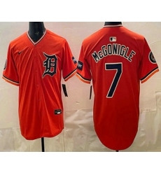 Men's Detroit Tigers #7 Kevin McGonigle Orange Limited Jersey