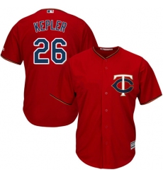 Men's Majestic Minnesota Twins #26 Max Kepler Replica Scarlet Alternate Cool Base MLB Jersey