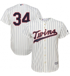 Youth Majestic Minnesota Twins #34 Kirby Puckett Replica Cream Alternate Cool Base MLB Jersey