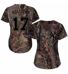 Women's Majestic New York Yankees #17 Matt Holliday Authentic Camo Realtree Collection Flex Base MLB Jersey