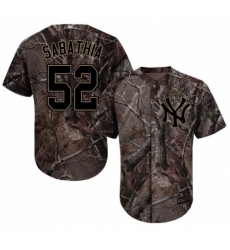 Men's Majestic New York Yankees #52 C.C. Sabathia Authentic Camo Realtree Collection Flex Base MLB Jersey