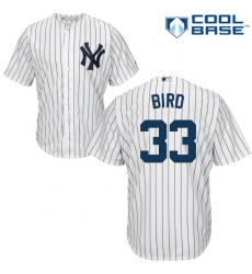 Youth Majestic New York Yankees #33 Greg Bird Authentic White Home MLB Jersey