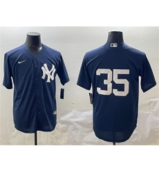 Men's New York Yankees #35 Cody Bellinger Navy Cool Base Stitched Baseball Jersey