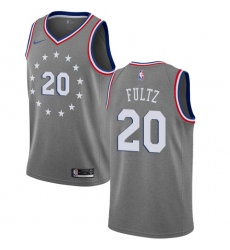 Women's Nike Philadelphia 76ers #20 Markelle Fultz Swingman Gray NBA Jersey - City Edition