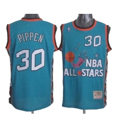 Men's Mitchell and Ness Chicago Bulls #30 Scottie Pippen Swingman Light Blue 1996 All Star Throwback NBA Jersey