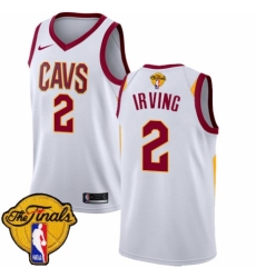 Youth Nike Cleveland Cavaliers #2 Kyrie Irving Authentic White 2018 NBA Finals Bound NBA Jersey - Association Edition