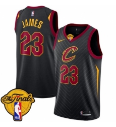 Youth Nike Cleveland Cavaliers #23 LeBron James Swingman Black 2018 NBA Finals Bound NBA Jersey Statement Edition