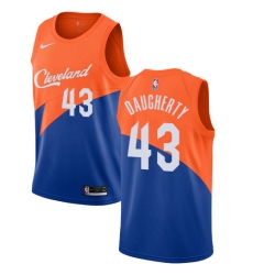 Men's Nike Cleveland Cavaliers #43 Brad Daugherty Swingman Blue NBA Jersey - City Edition