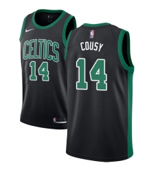 Women's Adidas Boston Celtics #14 Bob Cousy Authentic Black NBA Jersey - Statement Edition