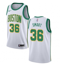 Men's Nike Boston Celtics #36 Marcus Smart Swingman White NBA Jersey - City Edition
