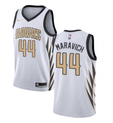 Youth Nike Atlanta Hawks #44 Pete Maravich Swingman White NBA Jersey - City Edition