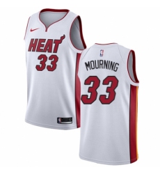 Women's Nike Miami Heat #33 Alonzo Mourning Authentic NBA Jersey - Association Edition