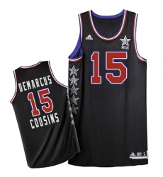 Men's Adidas Sacramento Kings #15 DeMarcus Cousins Swingman Black 2015 All Star NBA Jersey