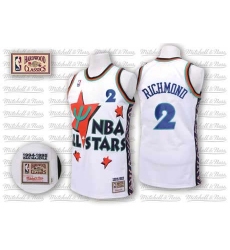 Men's Adidas Sacramento Kings #2 Mitch Richmond Swingman White 1995 All Star Throwback NBA Jersey