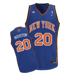Men's Nike New York Knicks #20 Allan Houston Swingman Royal Blue Throwback NBA Jersey