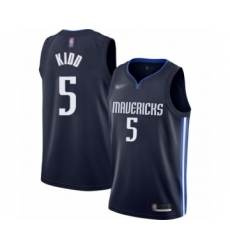 Men's Dallas Mavericks #5 Jason Kidd Authentic Navy Finished Basketball Jersey - Statement Edition